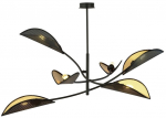 Valgusti rippuv Emibig Lotus 6, E14, 6 x 10 W, must v.