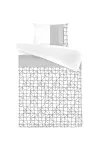 Voodipesukomplekt Kenda Sand Kennedy 125, valge v./must v., 65 x 65 cm, 140 x 200 cm