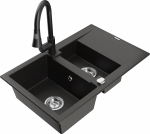 K&ouml;&ouml;givalamu koos kraaniga Mexen Gaspar Elia, graniit, 73.7 cm x 47.5 cm x 17.7 cm, metallic black / gold