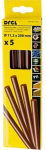 Liimipulk Drel, 20 cm x 11.2 cm, pruun v., 5 tk
