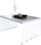 Kohvilaud ADRK Semara, valge v./hall v., 100 cm x 60 cm x 45 cm