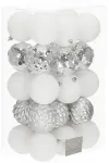 J&otilde;ulupuu m&auml;nguasjade komplekt Springos CA1136, valge v./h&otilde;be v., 9 cm, 8 cm, plastik, 30 tk