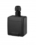 Pistikupesa Elektro-Plast Aquant 5044-67, maandusega, IP65, antratsiit v.