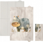 Arendav matt Ceba Baby Basic Cosy Hippo, 60 cm x 40 cm, hall/beež