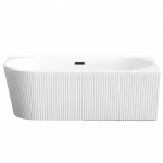 Vann, teisaldatav Invena Glamour, 170 cm x 80 cm x 58 cm, parempoolne, valge