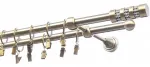 Kardinapuu komplekt Eliza Cylinder Krysztal, 150 cm, &Oslash; 16 mm, antiikne kuld v.
