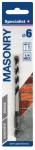 Betooni puur Specialist+ Masonry 06060, betoon/keraamika/graniit, keermega, hex 1/4, 6 mm x 10 cm