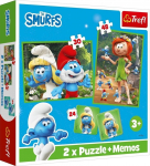 Pusle 2in1 Trefl The Smurfs Smurfs Have Fun 93656, 27.5 cm x 20.5 cm, 78 tk, mitmev&auml;rviline