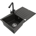 K&ouml;&ouml;givalamu koos kraaniga Mexen Cesar, graniit, 77.5 cm x 47 cm x 19 cm, metallic black/gold+black