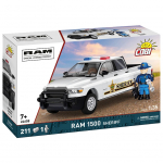 Konstruktor, auto Cobi RAM 1500 Sheriff 24658, 211 tk, valge v./mitmev&auml;rviline