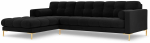 Nurgadiivan Cosmopolitan Design Bali, kuld v./must v., vasak, 185 x 293 cm x 75 cm
