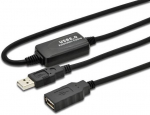 Juhe Digitus USB-A - USB-A USB 2.0 A female, USB 2.0 A male, 10 m, must v.