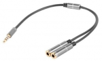 Juhe Natec Jack 3.5 to Jack 3.5 x2 Jack 3.5 x 2, Jack 3.5, 0.2 m, must v.