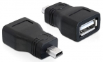 Adapter Delock USB 2.0 A female, Mini-USB male, must v.
