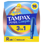 H&uuml;gieenilised tampoonid Tampax Compak Pearl Regular, 16 tk