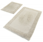 Vannitoamattide komplekt Foutastic Piante 359CHL1634, valge v./beež v., 100 cm x 60 cm