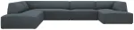 Nurgadiivan Micadoni Home Ruby Panoramic 7 Seats, sinine v., vasak, 366 x 273 cm x 69 cm