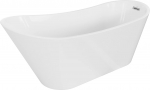 Vann, teisaldatav Mexen Alta, 75 cm x 170 cm x 72 cm, ovaalne, valge/kroom