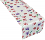 Laudlina ristk&uuml;likukujuline, valge/punane/roheline, 40 x 140 cm