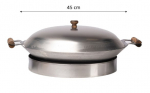 Praepann kaanega GrillSymbol WS-450-CAT, teras, h&otilde;be