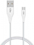 Universaalne laadija ja andmesidekaabel iLike ICM01, USB 2.0/Micro USB, 100 cm, valge v.