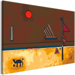 Maalimine numbrite j&auml;rgi Artgeist Vasily Kandinsky: Brownish MA_0545, mitmev&auml;rviline, 60 x 40 cm