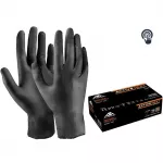 T&ouml;&ouml;kindad kummist Active Gear, must v., XL, 100 tk