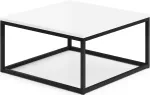Kohvilaud ADRK Belten, valge v./must v., 65 cm x 65 cm x 33 cm