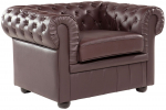 Tugitool Beliani Chesterfield, tumepruun v., 80 cm x 108 cm x 70 cm