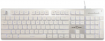 Juhtmega m&auml;nguklaviatuur White Shark Tachi GK-003241, Inglise (US), valge v.