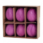 Dekoratsioon Egg, 4 cm, violetne, 6 tk