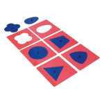 &Otilde;ppekaardid, k&auml;te treenija Montessori, sinine/punane, 10 tk