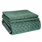 Voodikattekomplekt Domoletti Mink, roheline, 220 cm x 240 cm