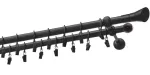 Kardinapuu komplekt Olimp Cosmo, 200 cm, &Oslash; 19 mm, must v.