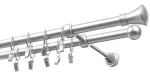 Kardinapuu komplekt Olimp Monako, 300 cm, &Oslash; 19 mm, matt kroom v.