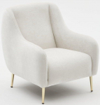 Tugitool Hanah Home Simena 825BLC2828, kreemjasvalge, 70 cm x 77 cm x 77 cm (kahjustatud pakend)