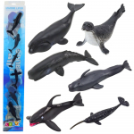 Kujukeste komplekt, mereloomad Lean Toys Marine Life, 6 tk, hall