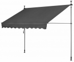 Terrassi katuse varikatuse komplekt MultiGarden, 2 x 2.86 m, antratsiit v.