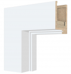 Ukseleng Domoletti, 207 cm x 8 cm x 3.7 cm, valge v.