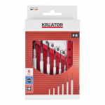 T&auml;ppiskruvikeerajate komplekt, komplekt Kreator, lame, 11.5 cm, 6 tk