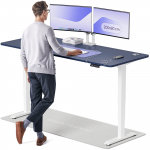 Arvutilaud reguleeritava k&otilde;rgusega Desktronic HomePro, 200 cm x 80 cm, 63 - 128 cm, valge v./sinine v.