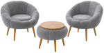M&ouml;&ouml;blikomplekt Hanah Home Lida Linen, sise, pruun v./hall v.