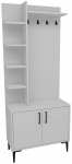 Esiku kapp Kalune Design Julendor, valge v., 35 cm x 74.4 cm x 182.8 cm