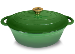 Emailitud malmpott Allesken Verdeluxe, &Oslash;22.8 cm, 4.3 l, roheline v.