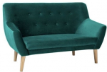 Diivan Nordic 2 Velvet Bluvel 78, roheline v., 136 x 75 cm x 90 cm