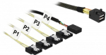 Juhe Delock SFF-8643 to 4 x SATA 7 Mini SAS HD SFF-8643, SATA 7-pin x 4, 1 m, must v.