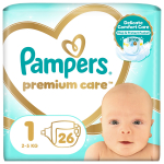 M&auml;hkmed Pampers Premium Care, 1 suurus, 2 - 5 kg, 26 tk