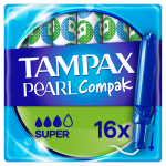 H&uuml;gieenilised tampoonid Tampax Compak Pearl Super, 16 tk