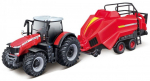 M&auml;ngutraktor Bburago Massey Ferguson, punane v.