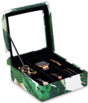 Ehetekarp AmeliaHome Glasen Leaves, 18 cm, valge/roheline